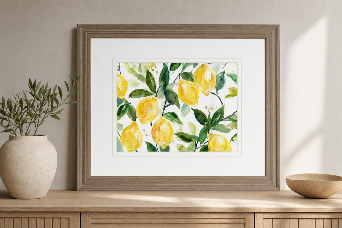 34x40 Lemony Branches By Carol Robinson - Yellow