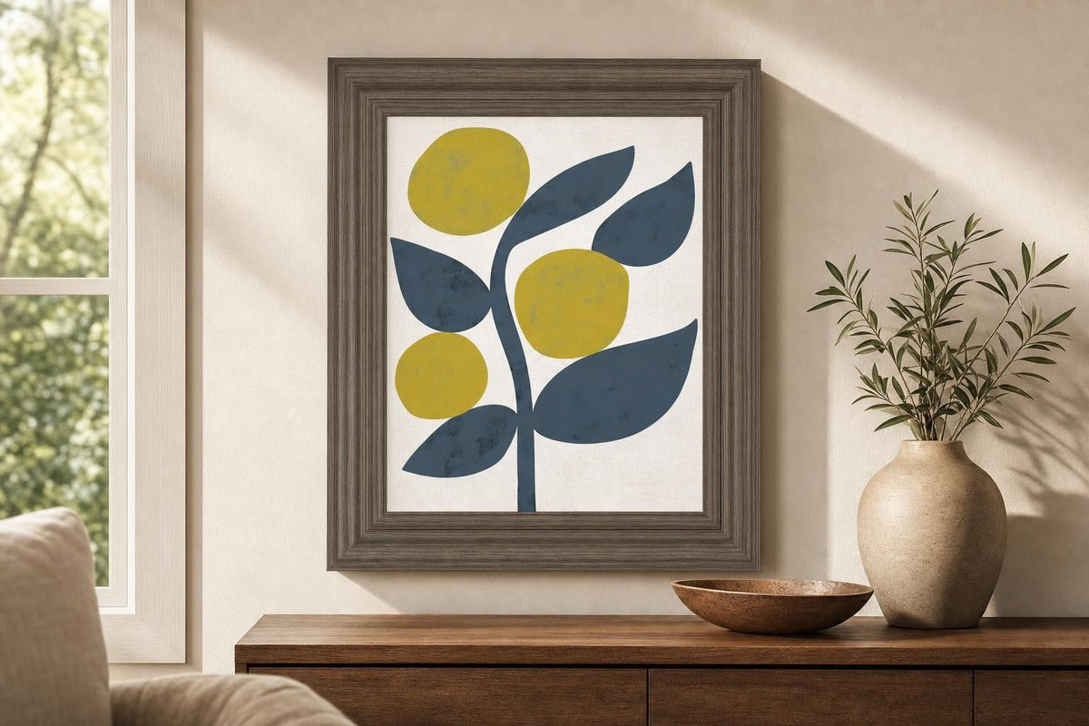 22x26 Branch III By Chariklia Zarris - Blue