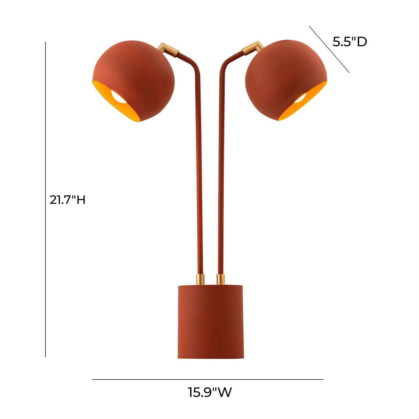 Hubli - Table Lamp - Red