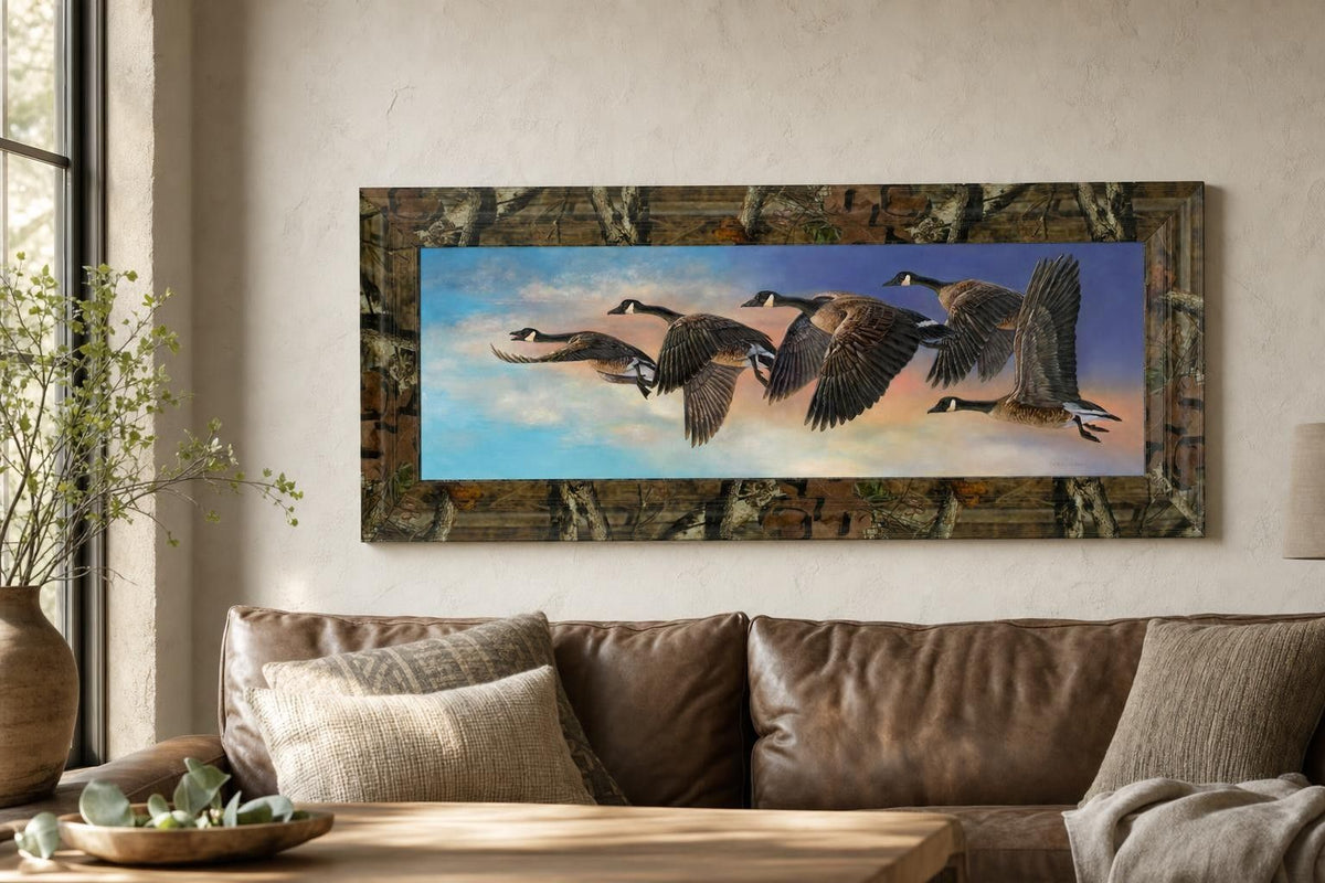 Ascent By Carolyn Mock - Framed Wall Art - Light Blue