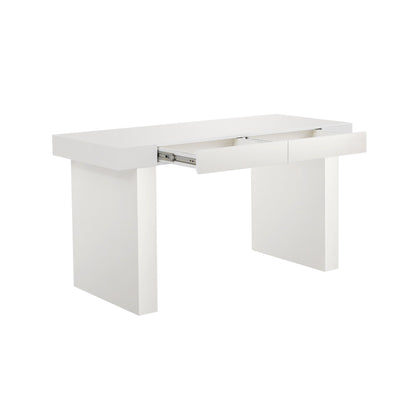 Clara - Lacquer Desk - Glossy White