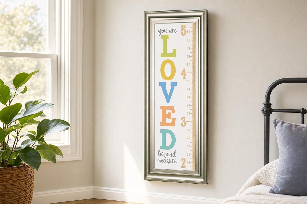 18x42 Loved Beyond Measture Growth Chart By Marla Rae - White