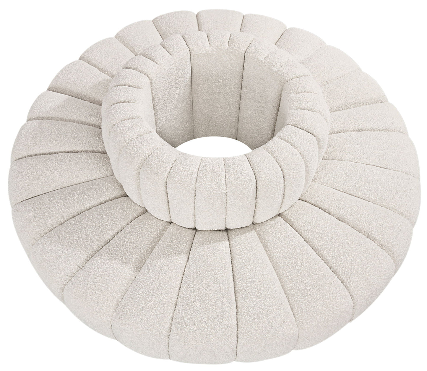 Arc - Boucle Fabric 8 Piece Round Modular Sofa