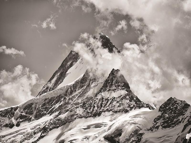 The Schreckhorn In The Bernese Alps By Martin Podt Photography (Small) - Gray