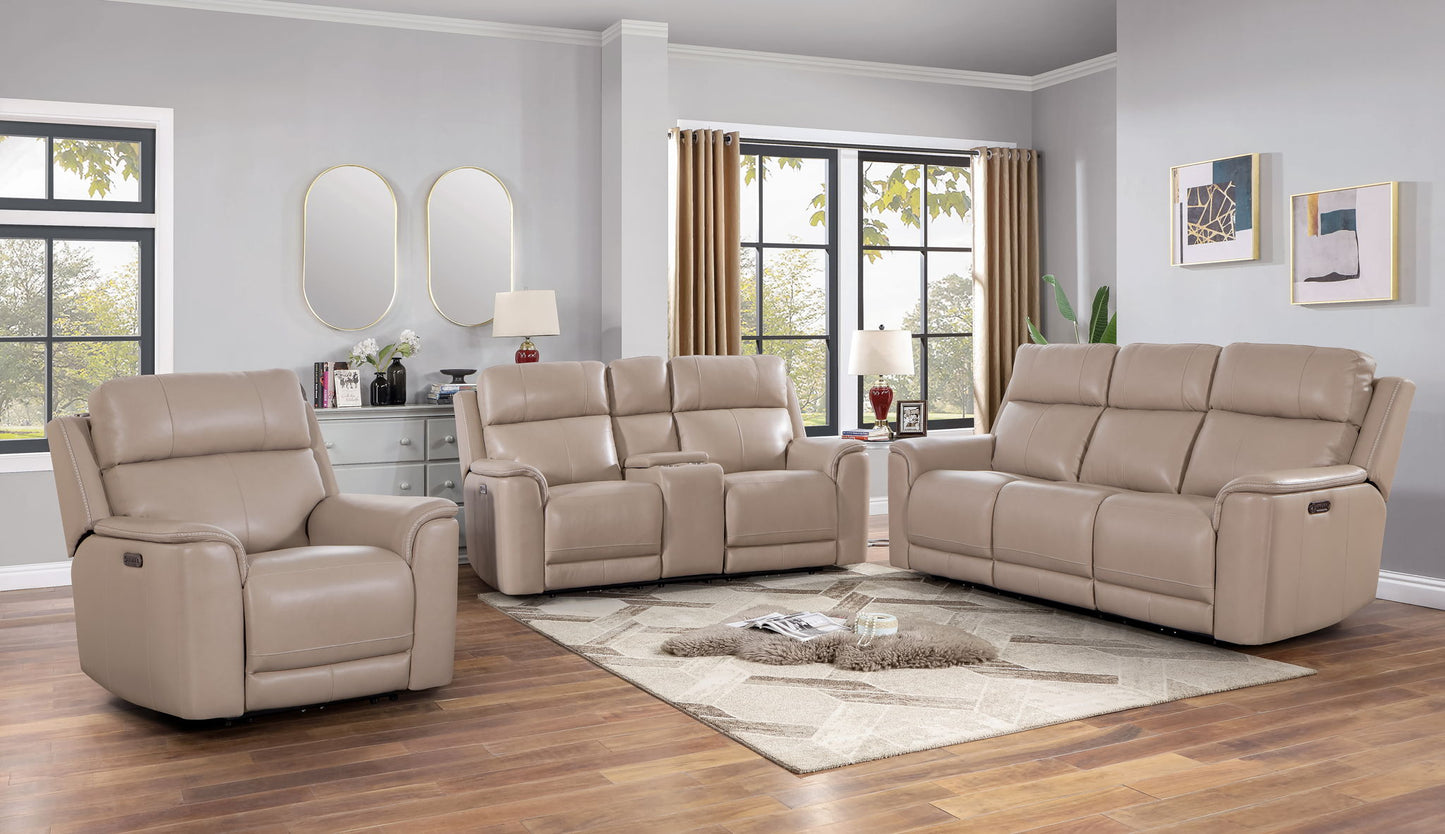 Riley - Top Grain Italian Leather Sofa/Loveseat P2 - Ellington Beach