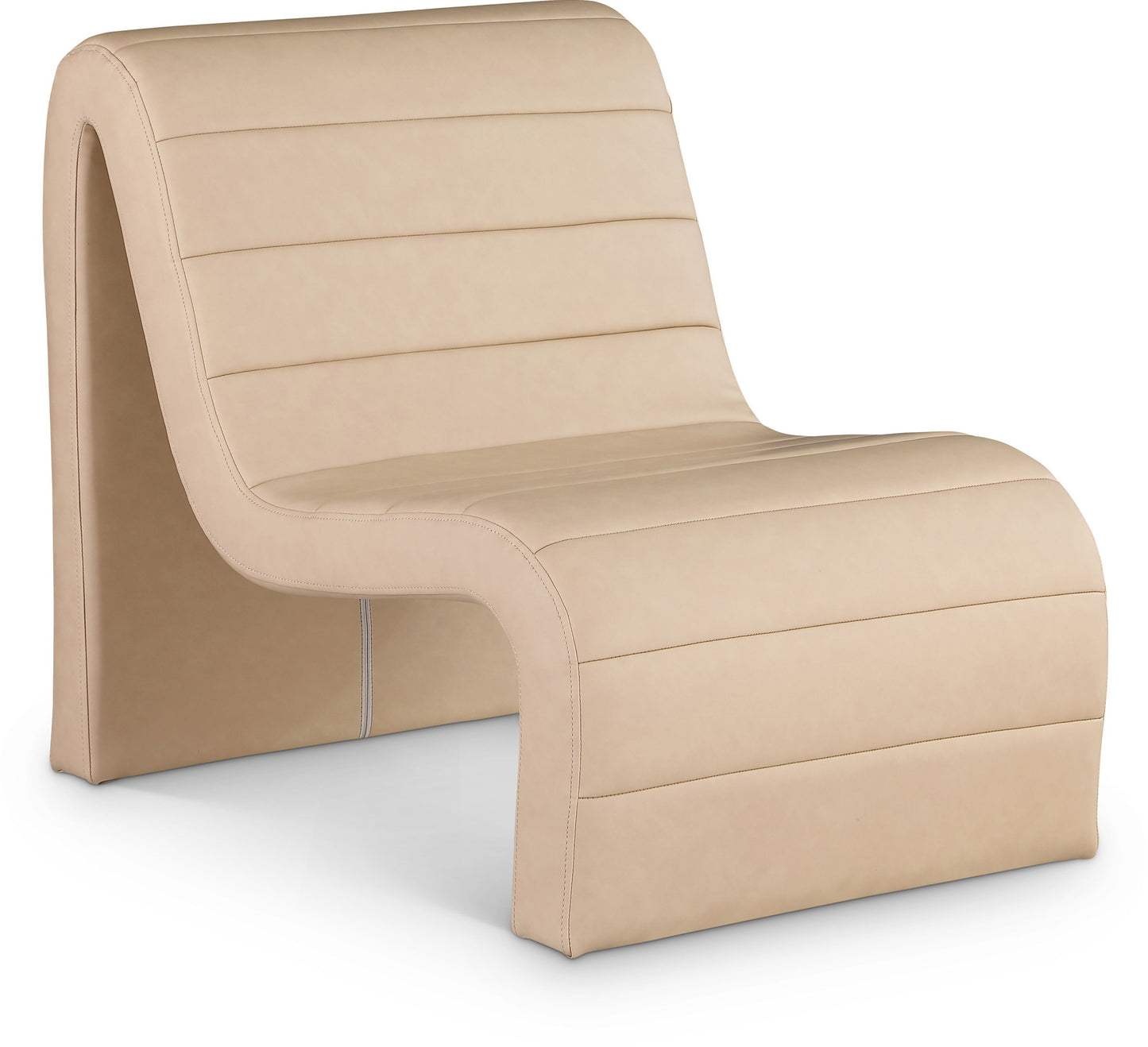 Ivy - Faux Leather Accent Chair - Tan