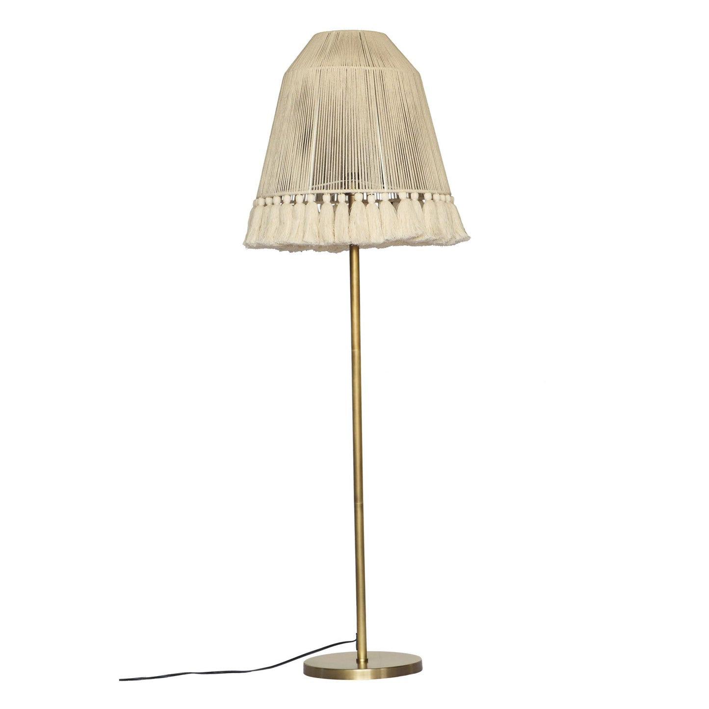 June - Medium Floor Lamp - Gold / White
