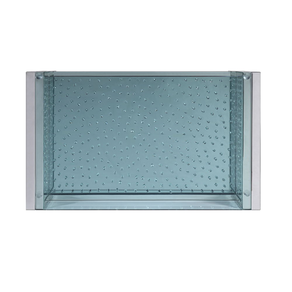 Nysa - 47" Coffee Table - Mirrored & Faux Crystals