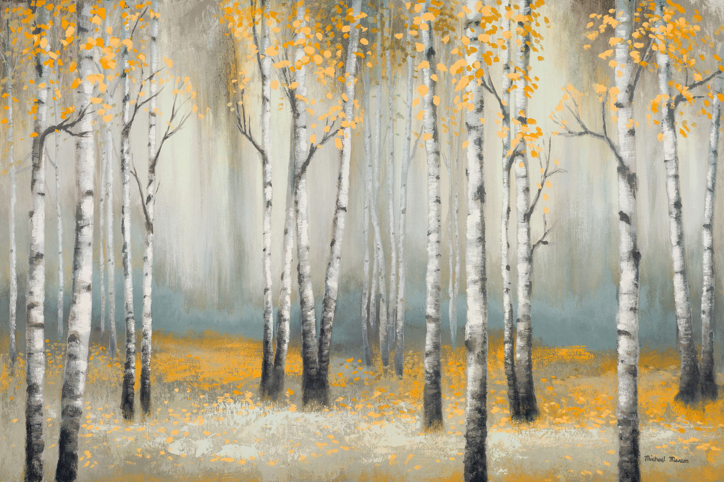 Framed - Golden September Birchmichaelmarcon - Gray