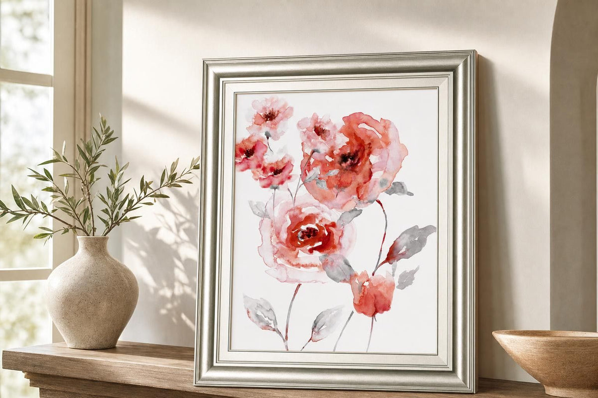 22x26 Translucent Blush II By Nan - Pink