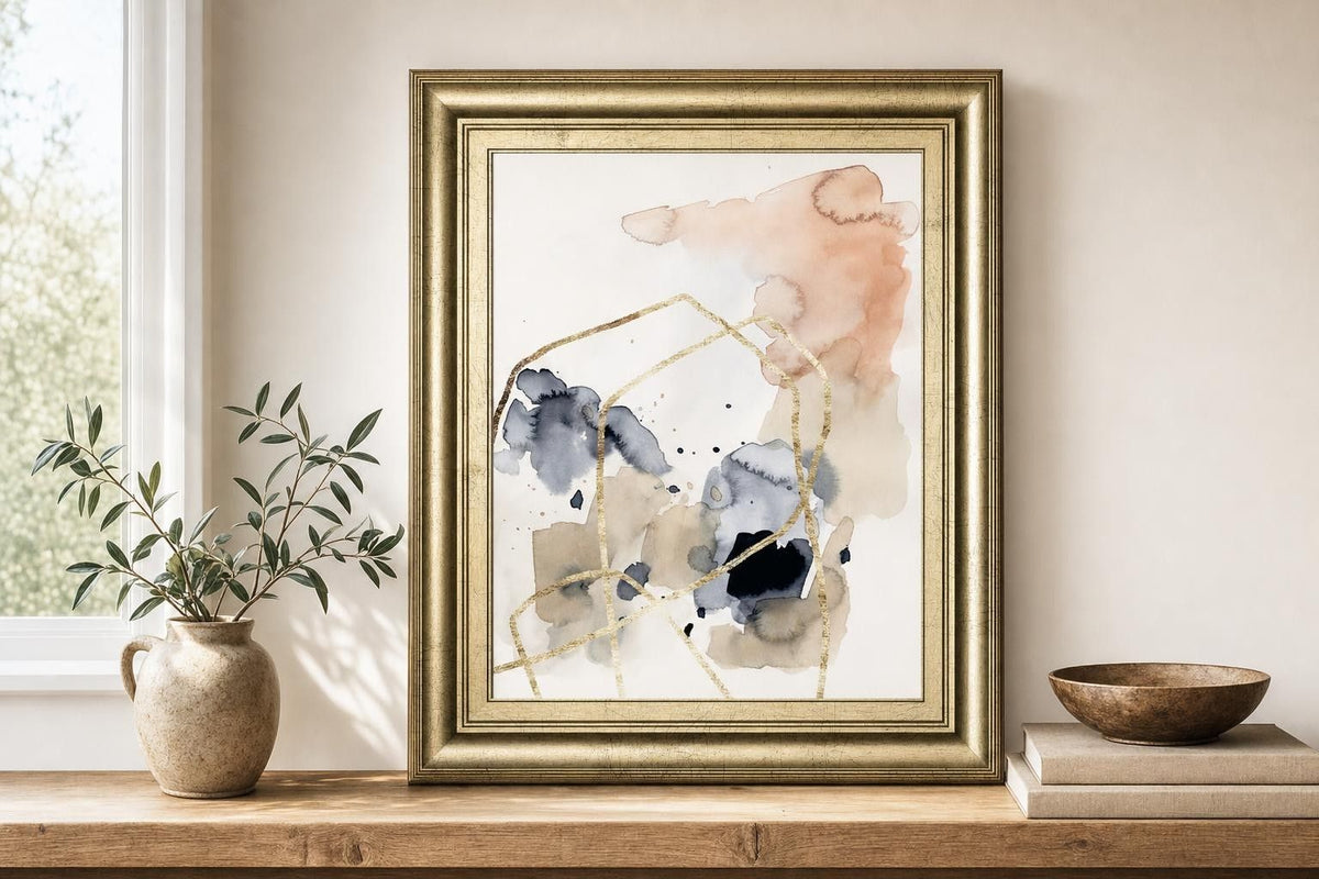 22x26 Syncopate I By Victoria Barnes - Beige