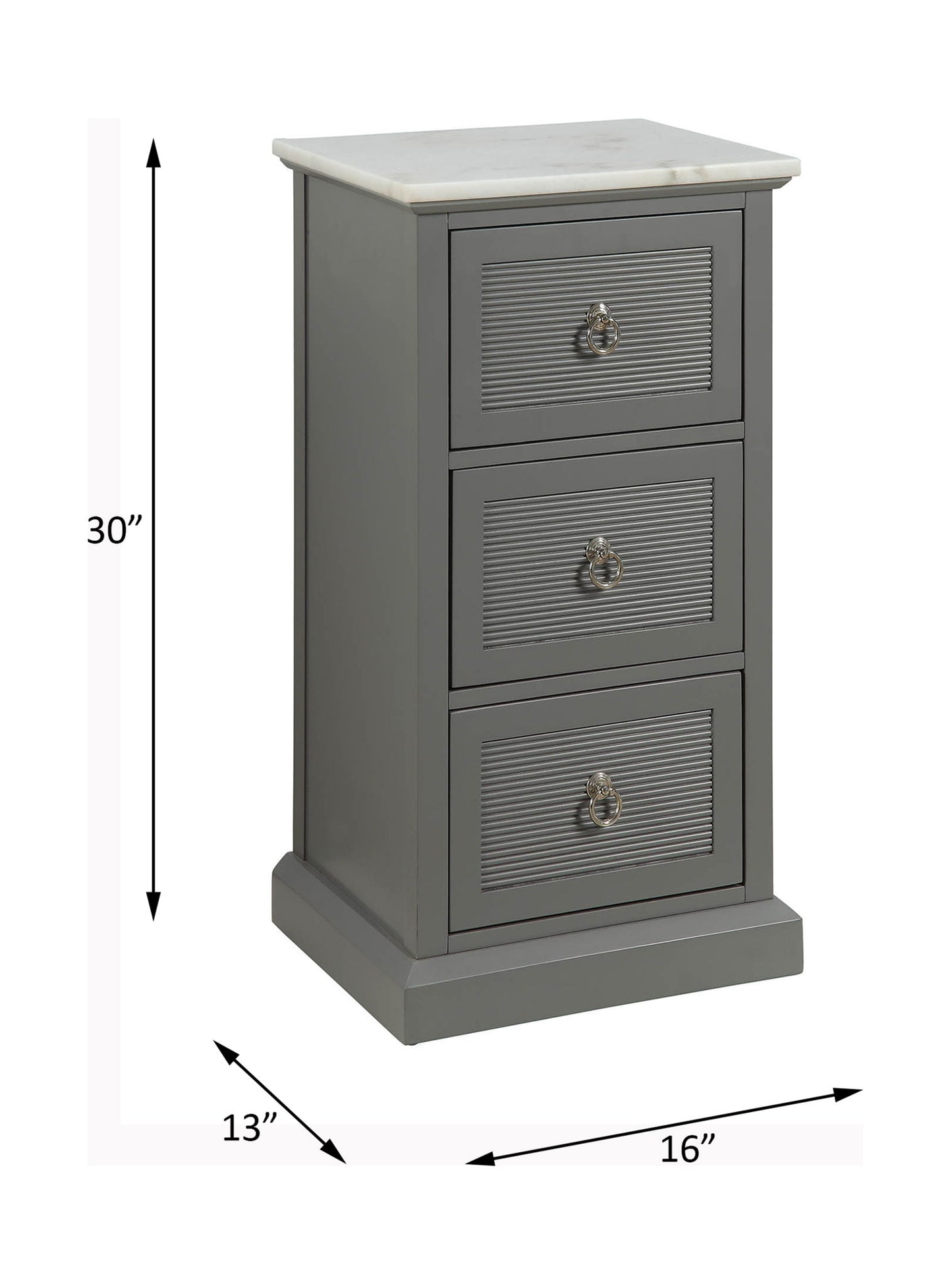 Swart - Cabinet - Marble Top & Gray