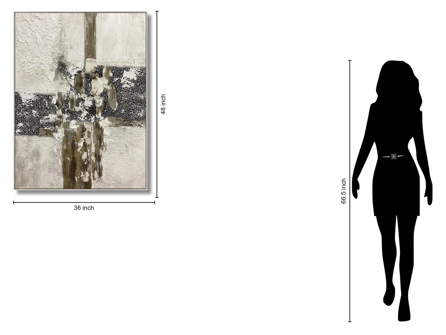 Urban Textures Fusion - 36" x 48" Framed Wall Art