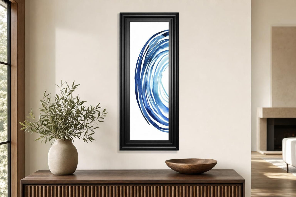 18x42 Blue Vortex I By Grace Popp - Blue