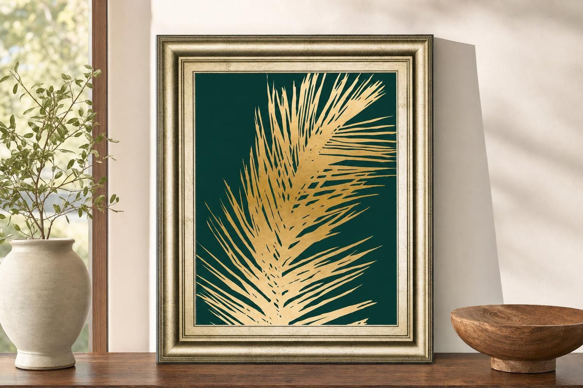 22x26 Emerald Palms I By Natalie Carpentieri - Yellow