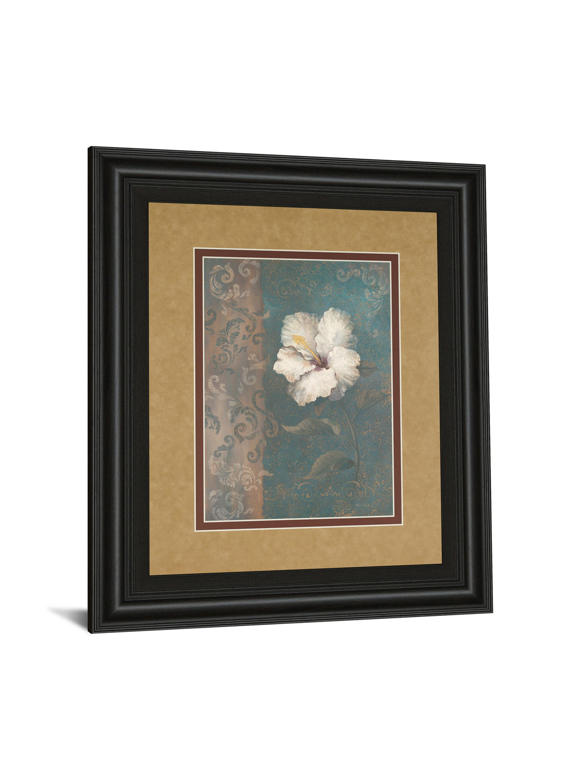 Floral Trans Il By Vivian Flasch - Framed Print Wall Art - Light Brown