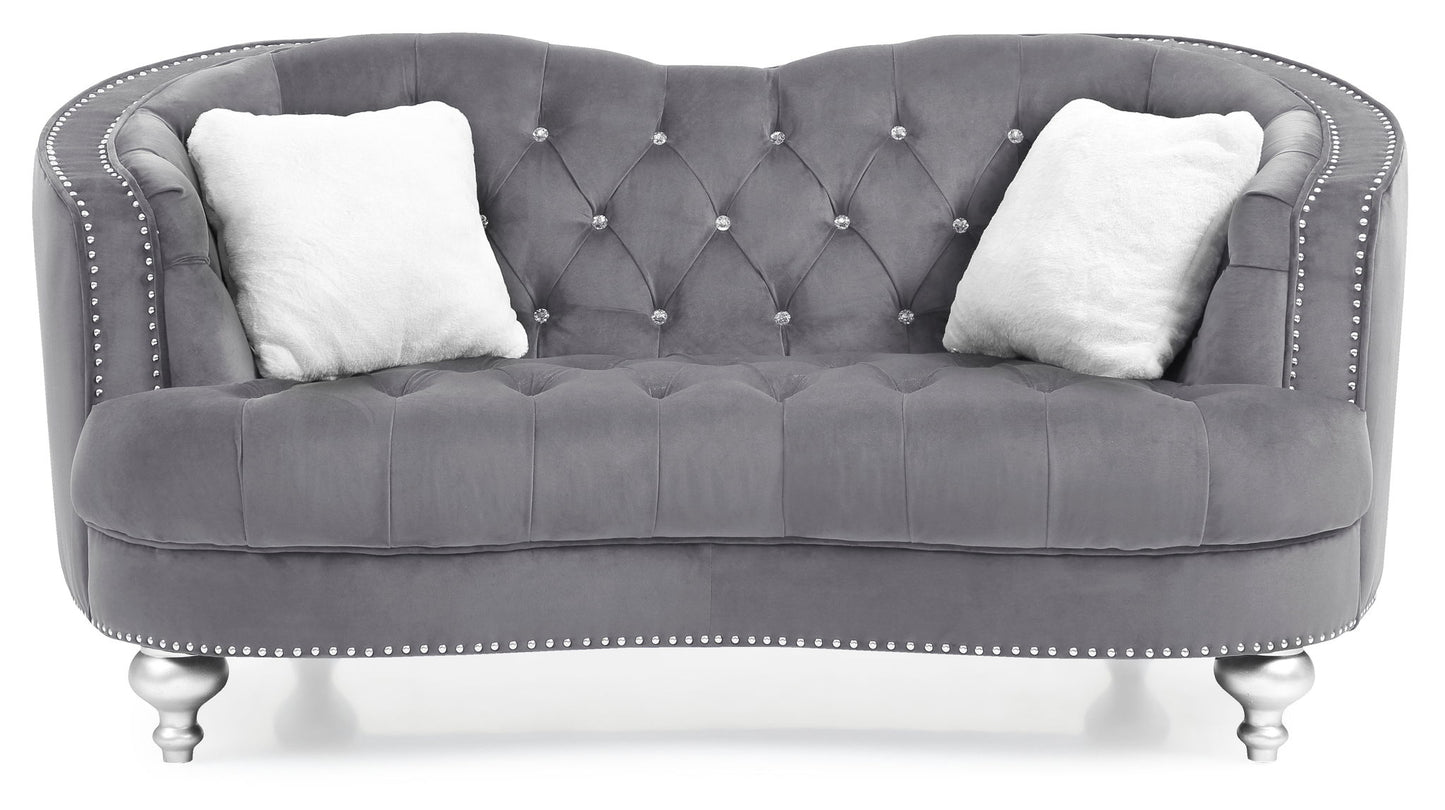 Jewel - Loveseat - Gray