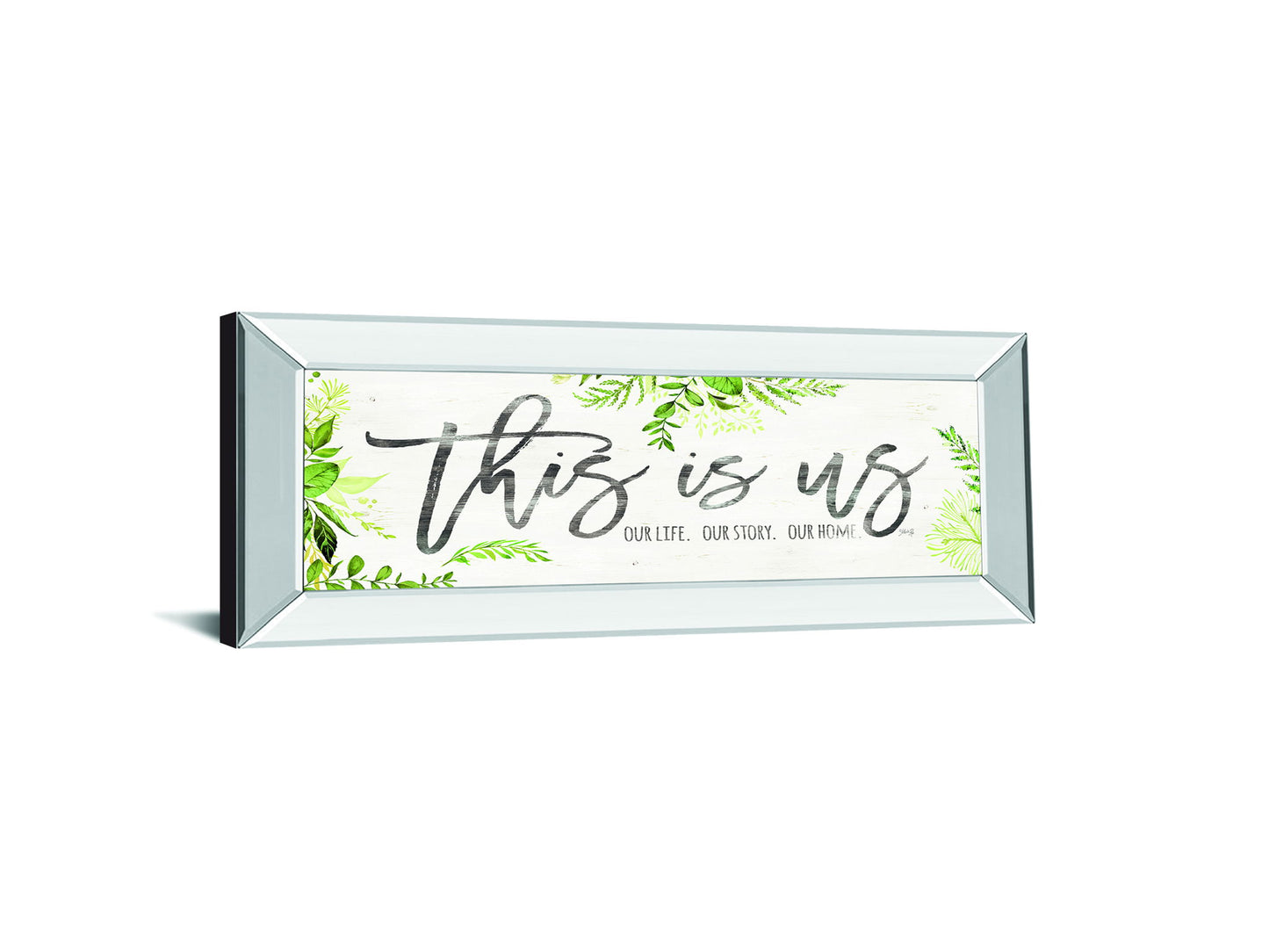 This Is Us By Marla Rae - Mirror Framed Print Wall Art - Green