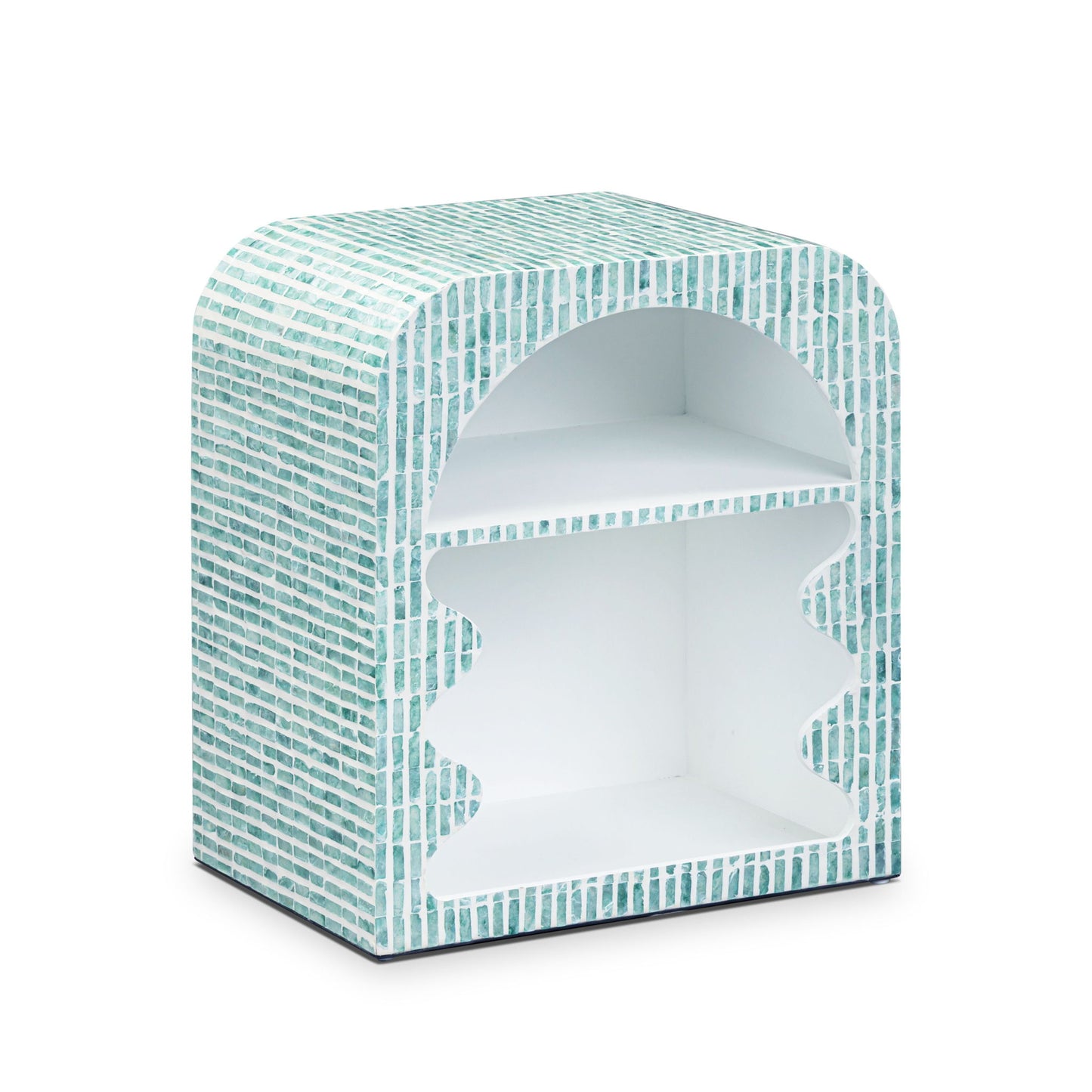 Jess - Capiz Shell Nightstand - Blue