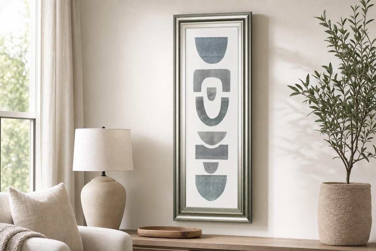 18x42 Neutral Totems VIII By Rob Delamater - Silver