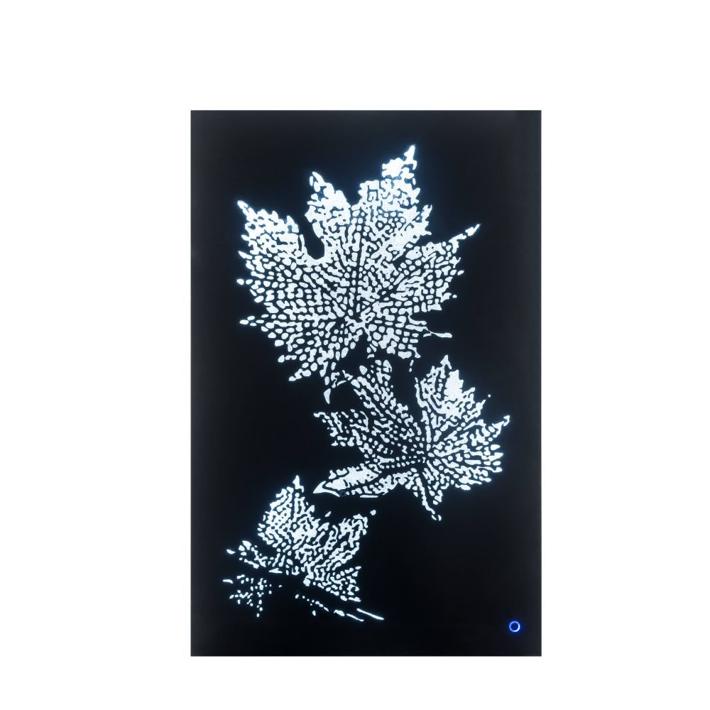 Talisha - 55" Wall Art With LED - Smoky Glass & Faux Crystal