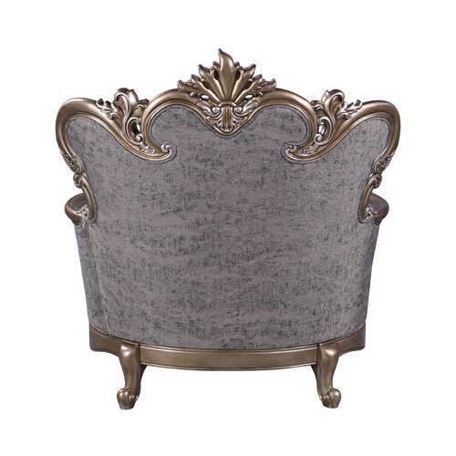 Elozzol - Chair With Pillow - Fabric & Antique Bronze