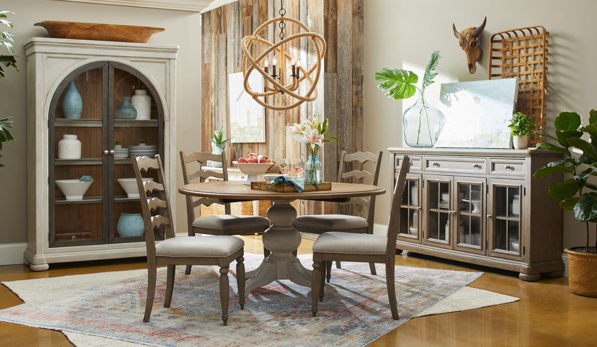 Nashville - Complete Round Pedestal Table - Cloud