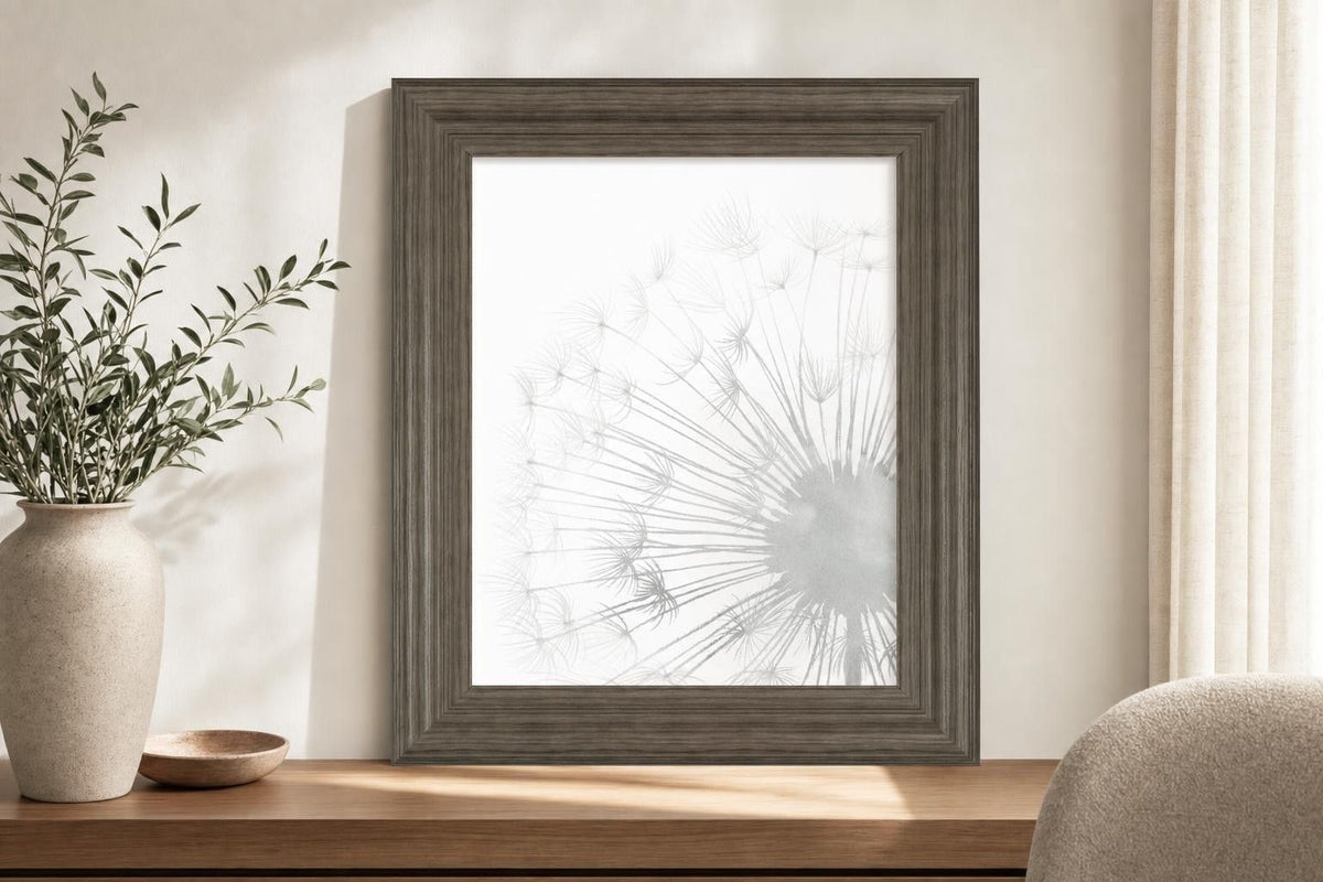 22x26 Dandelion Whisper II By Grace Popp - Silver