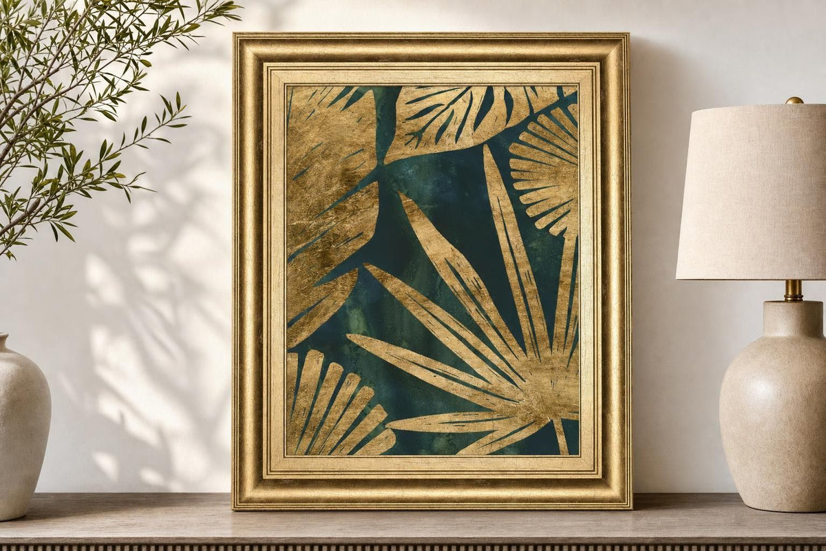 22x26 Emerald Jungle I By June Erica Vess - Light Brown