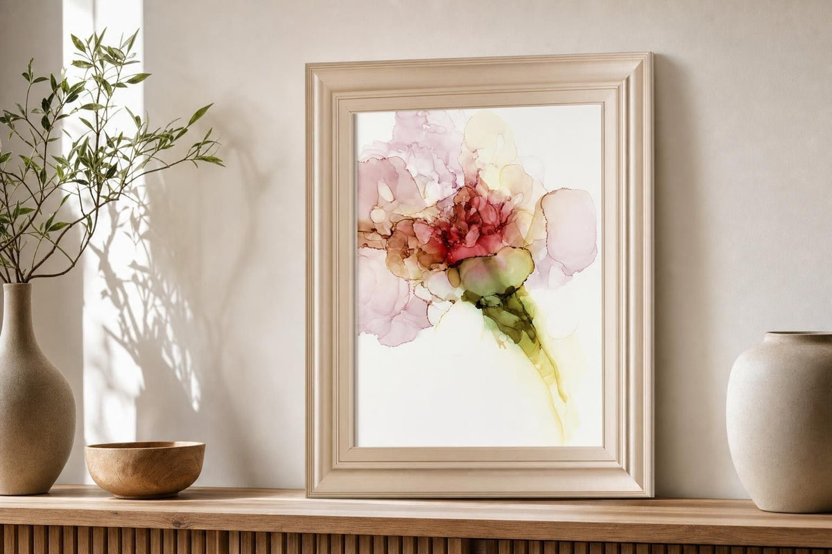 22x26 Flower Passion II By Jennifer Goldberger - White