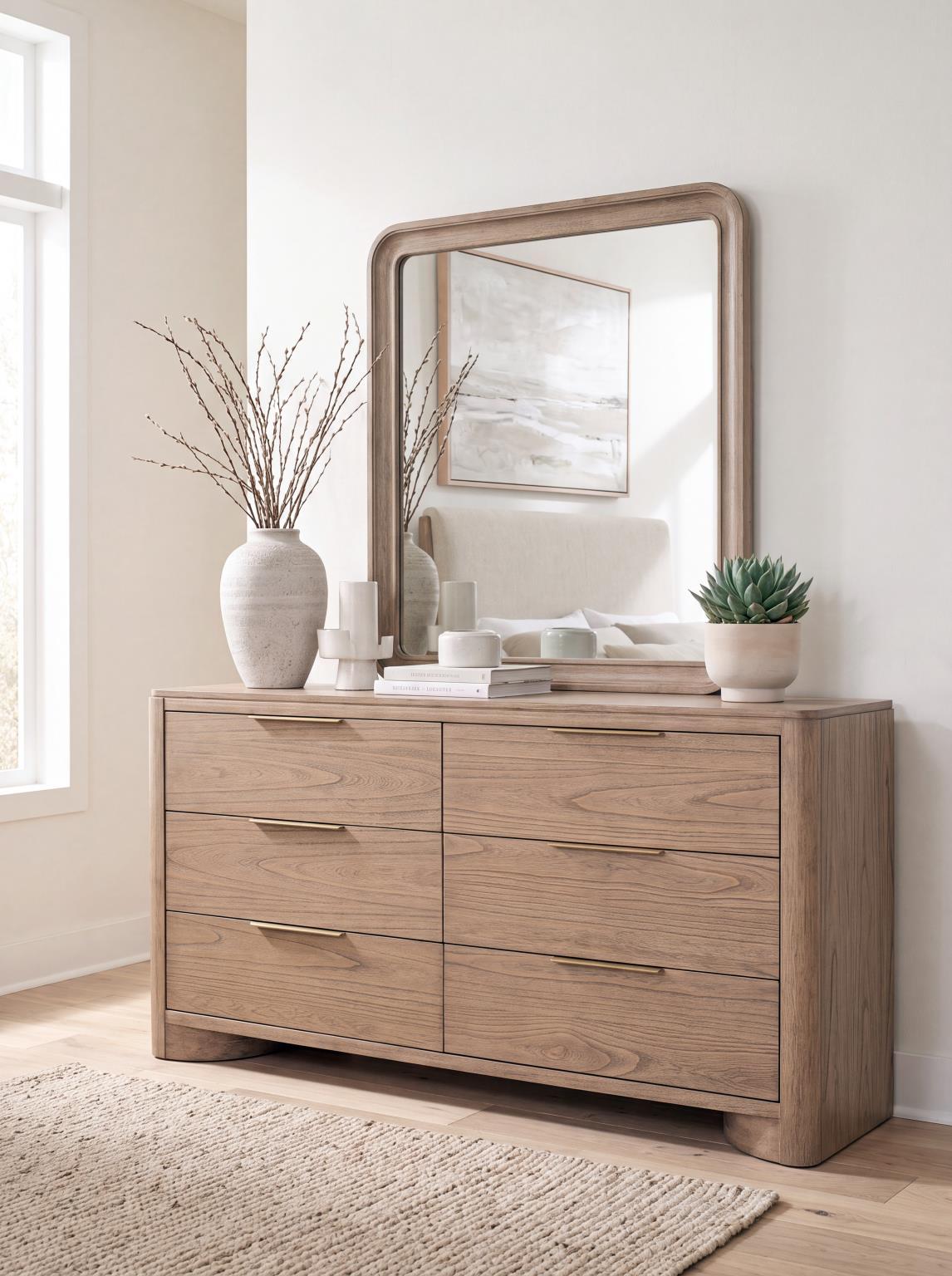 Alden - Dresser (6 Drawers, Jewelry Tray In Top Rsf Drawer, Felt Lined Top Drawers, Cedar Lined Bottom Drawers) - Stonewashed