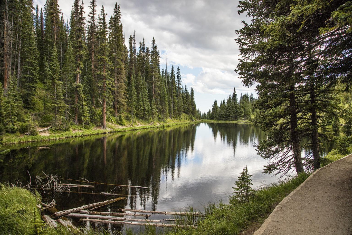 Peaceful River View By Piddix (Framed) - Green