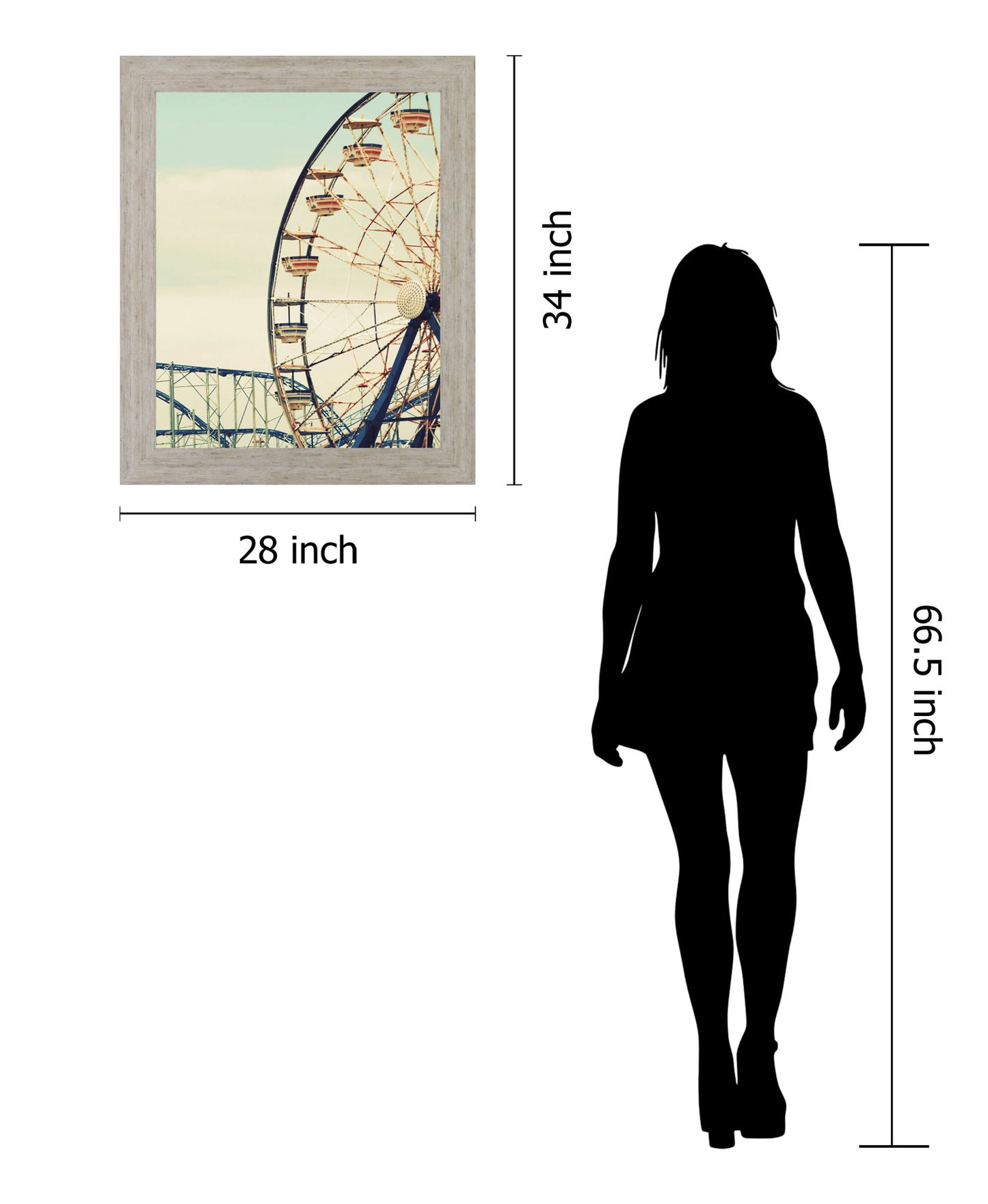 Carnival Wheel Dream - 28" x 34" Framed Wall Art