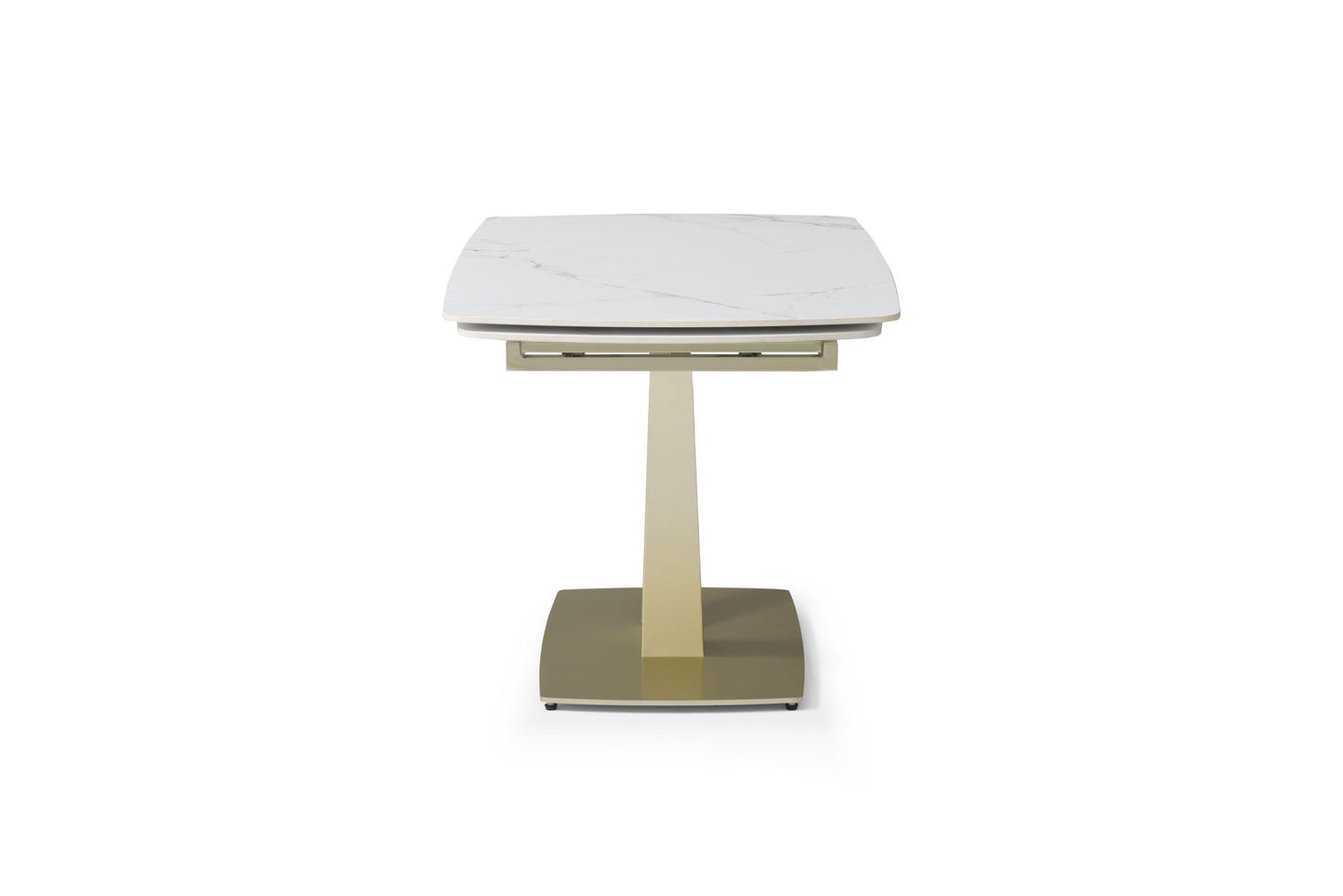 109 - Dining Table - White Gloss / Golden Jade