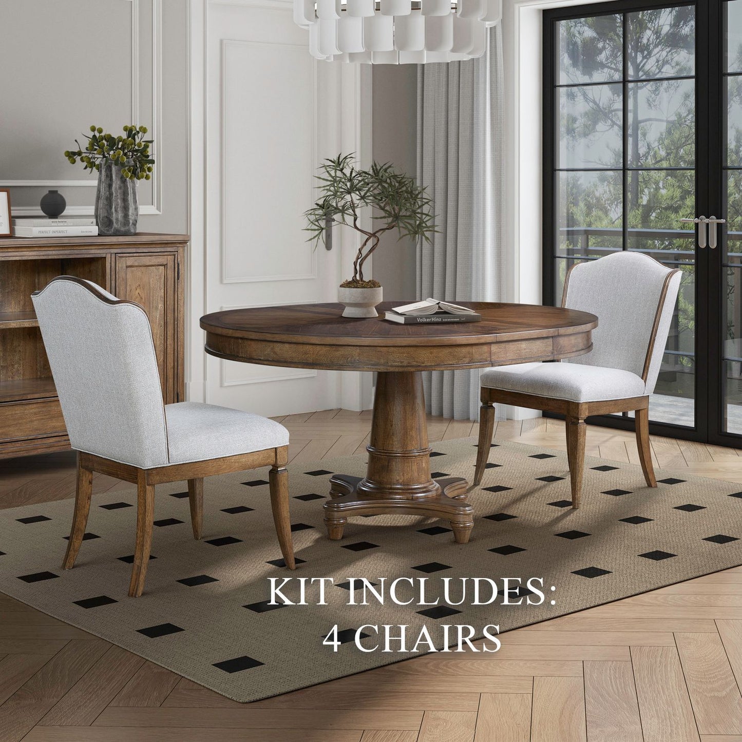 Harrison Heights - 5 Piece Pedestal Table Set - Sienna