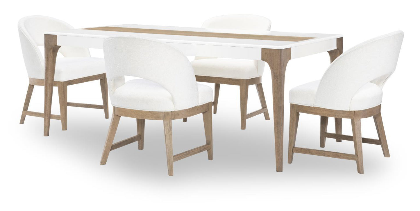 Melrose - Rectangular Dining Table - Cloud White And Desert Oak