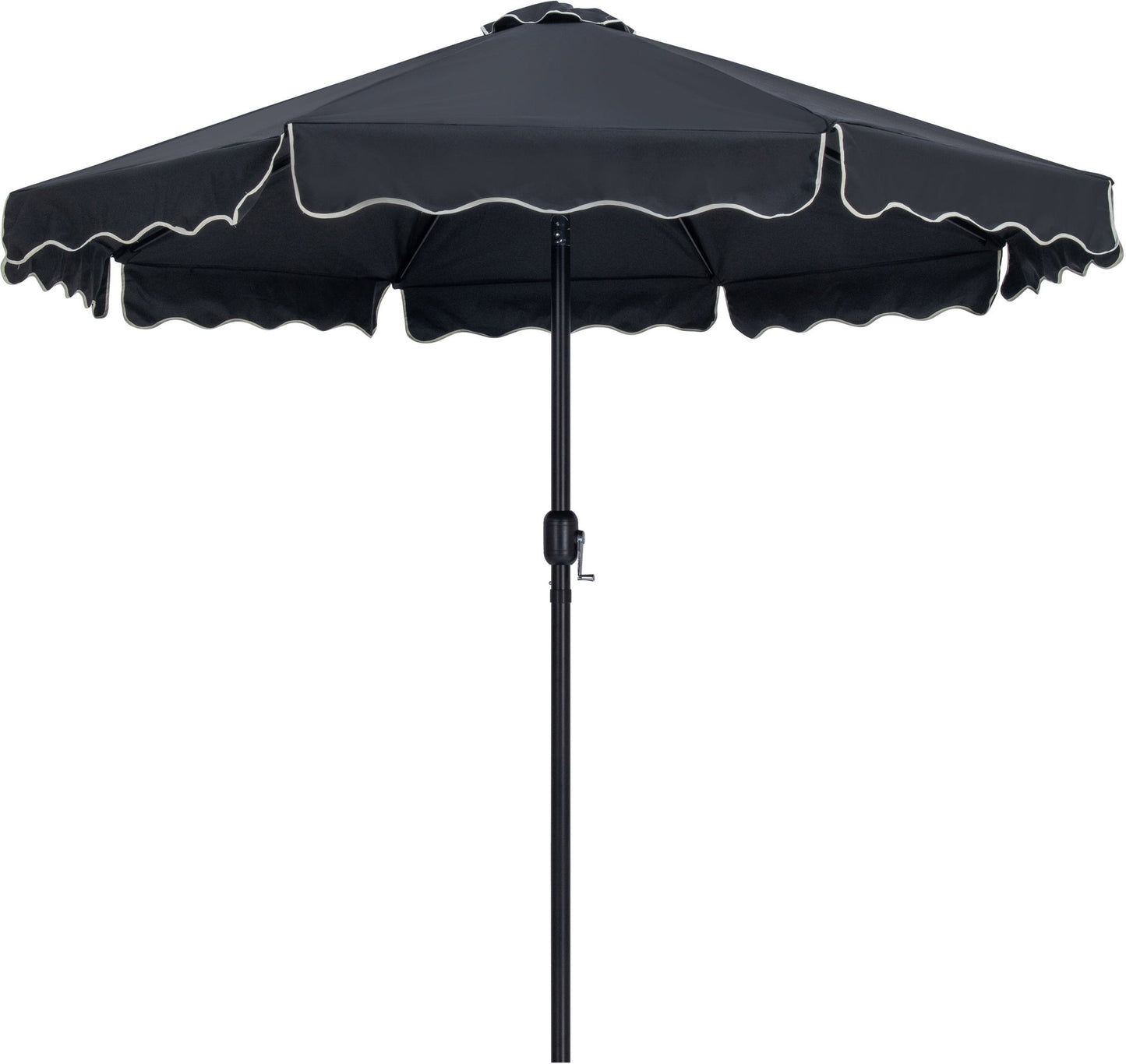 Amalfi - Aluminum Patio Umbrella - Light Brown Base / Black Pole
