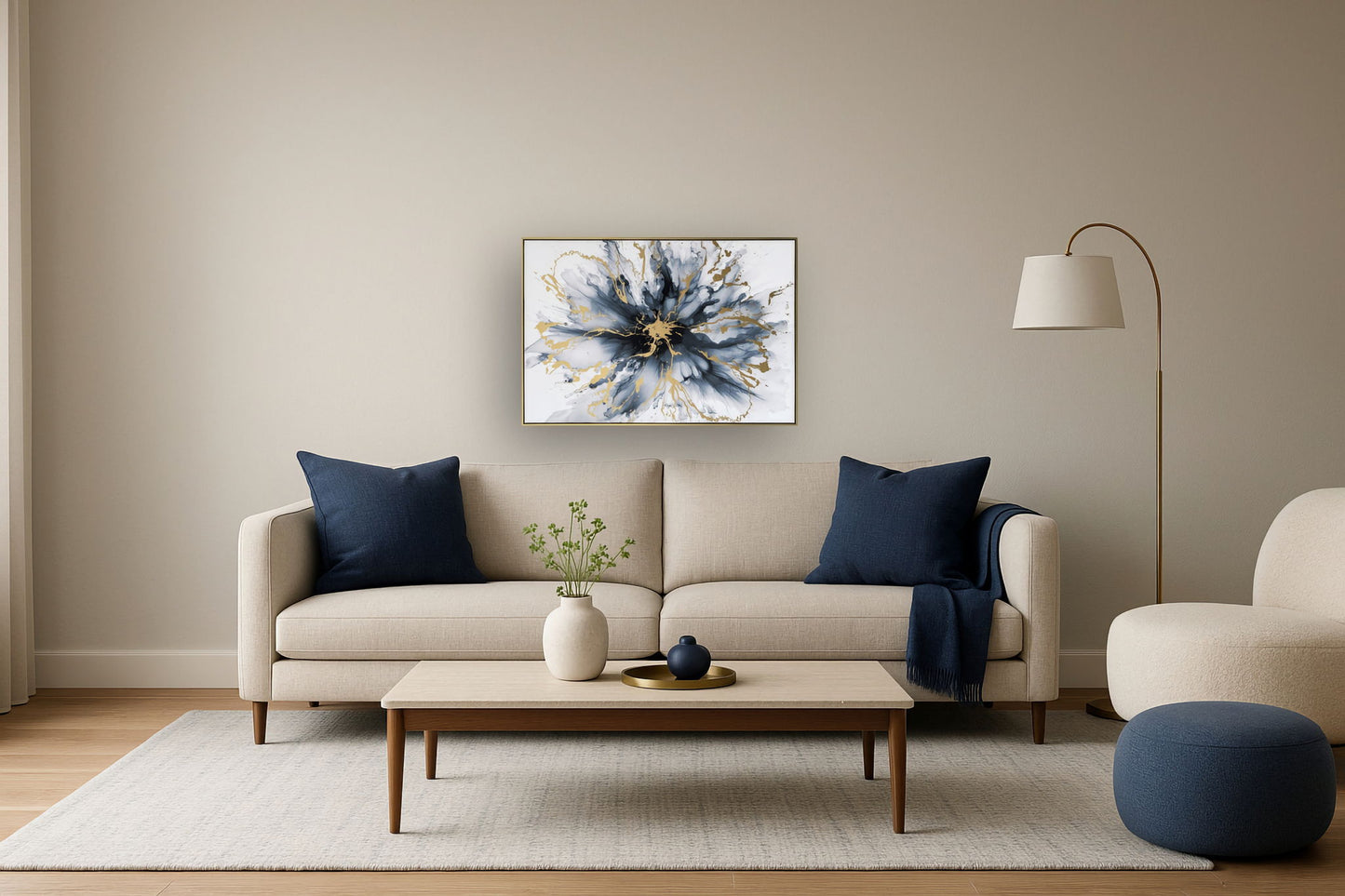 Molten Eclipse Burst - 33" x 48" Framed Wall Art