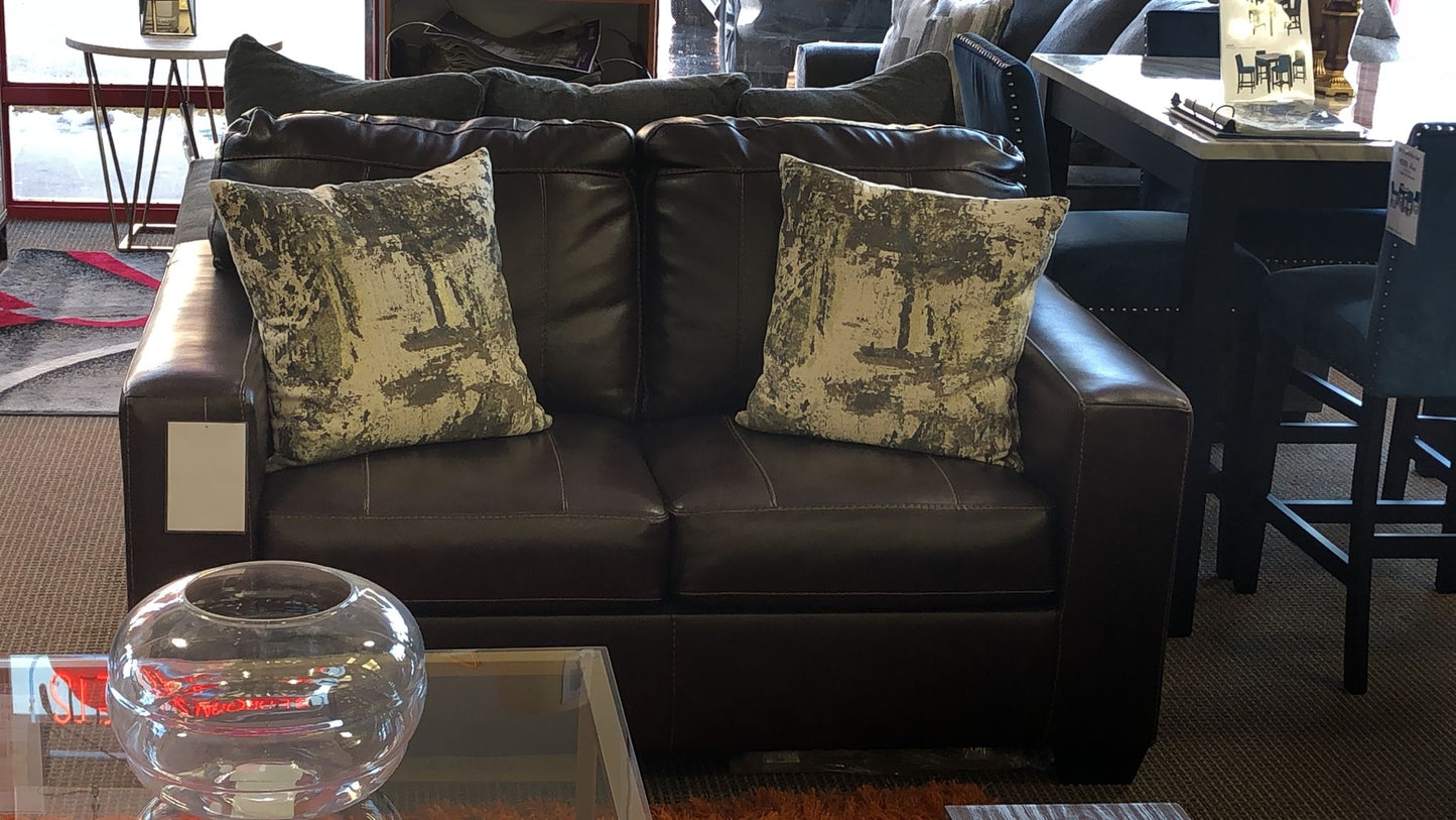 2Pc Chocolate Living Room Set - Floor Sample