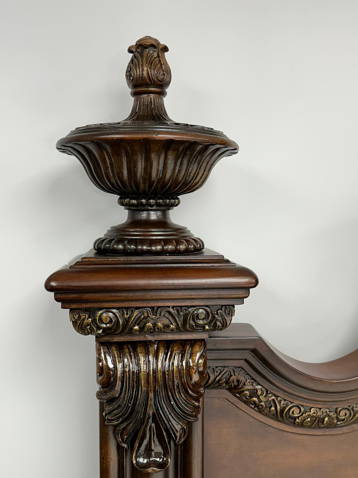 Pulaski King Size Bed with Mattress and Boxspring