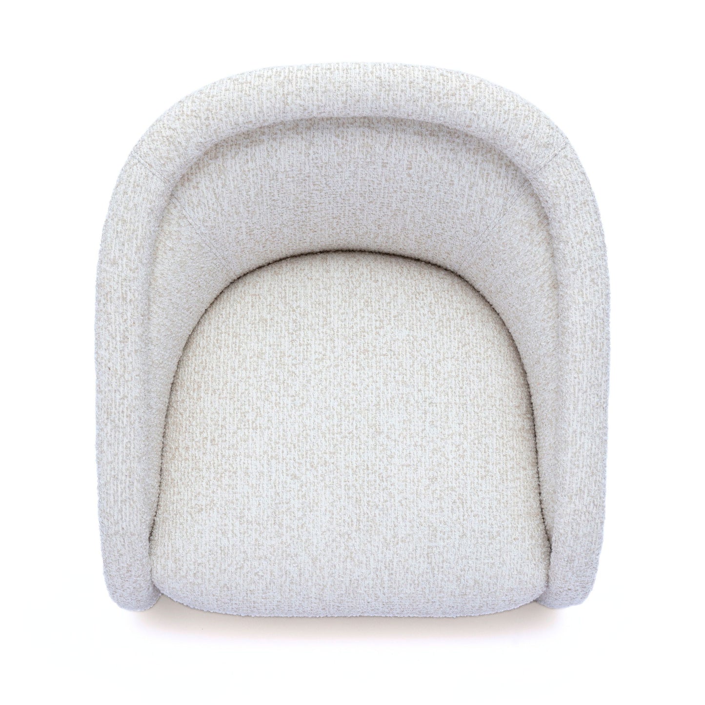 Clarke - Heavy Performance Boucle Swivel Accent Chair - Cream