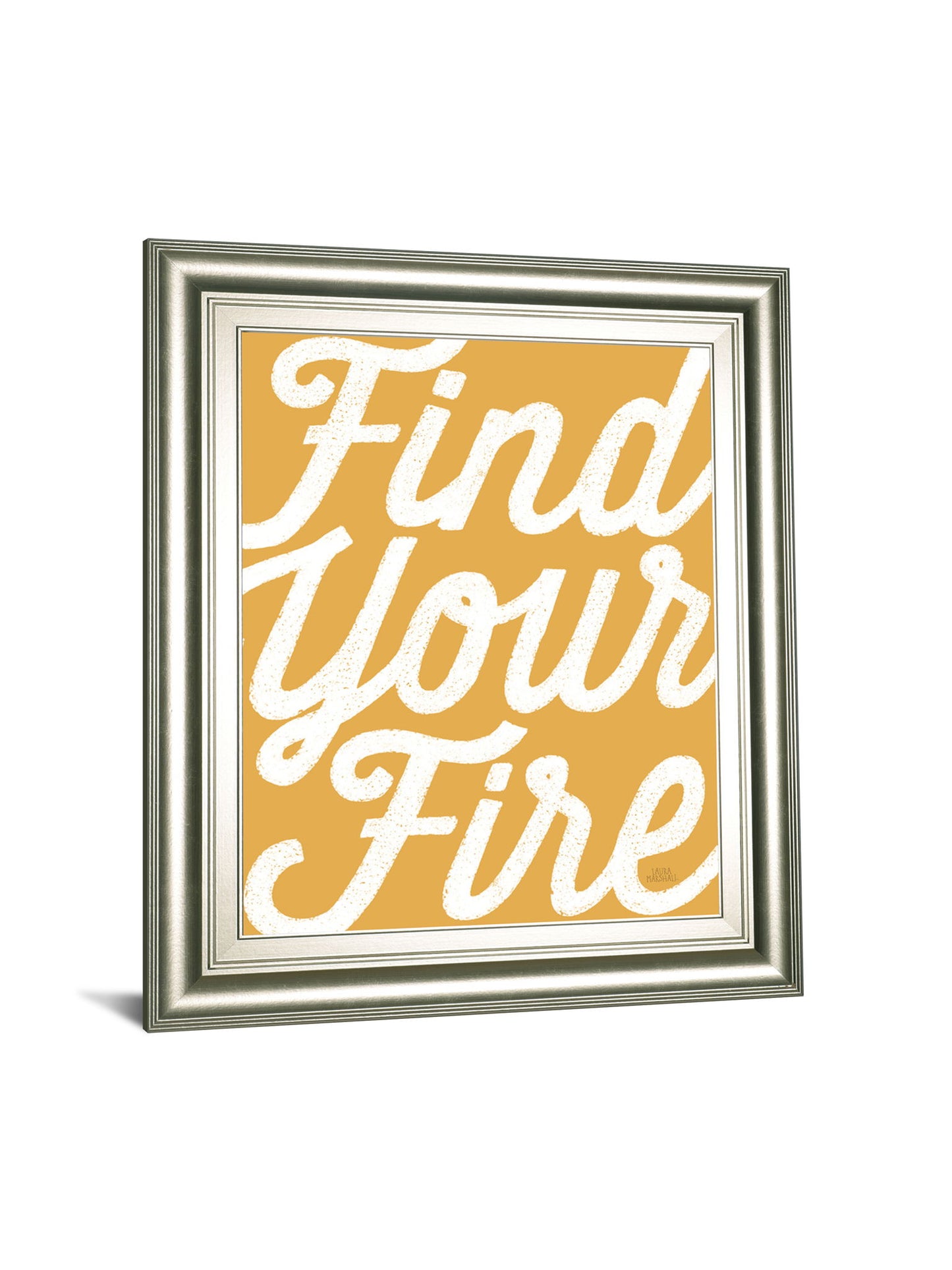 Positivity VI By Laura Marshall - Framed Print Wall Art - Orange