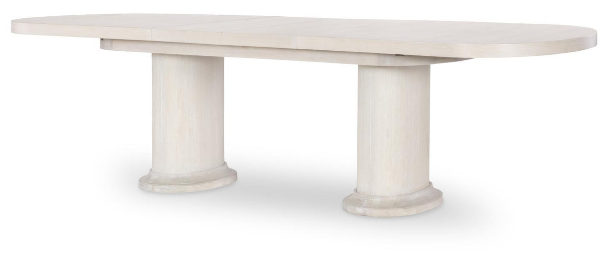 Harmony - Complete Double Pedestal Dining Table - Prelude Frost
