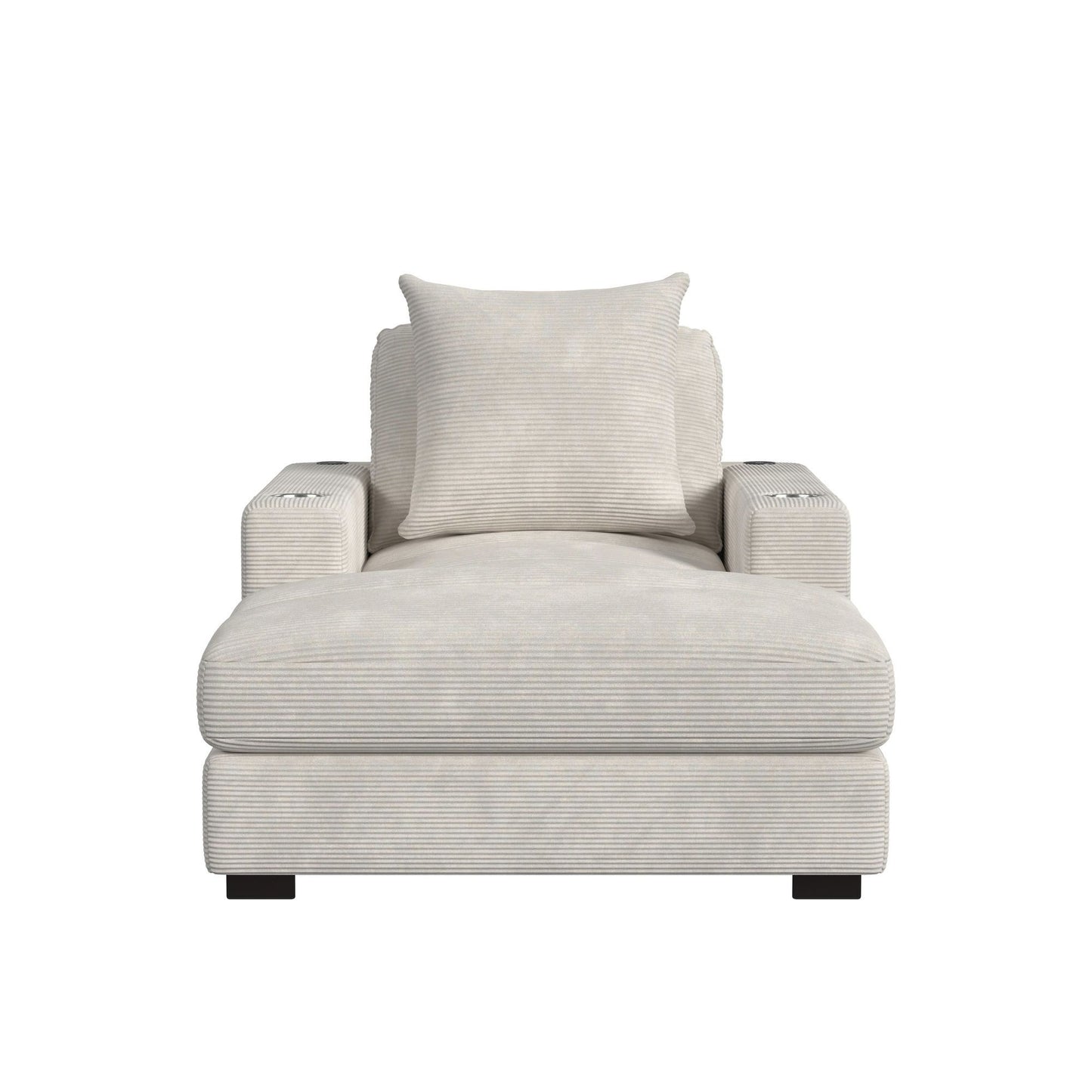 Arizona - Chaise With 1 Pillow 20", 2 Cupholders And 2 USB