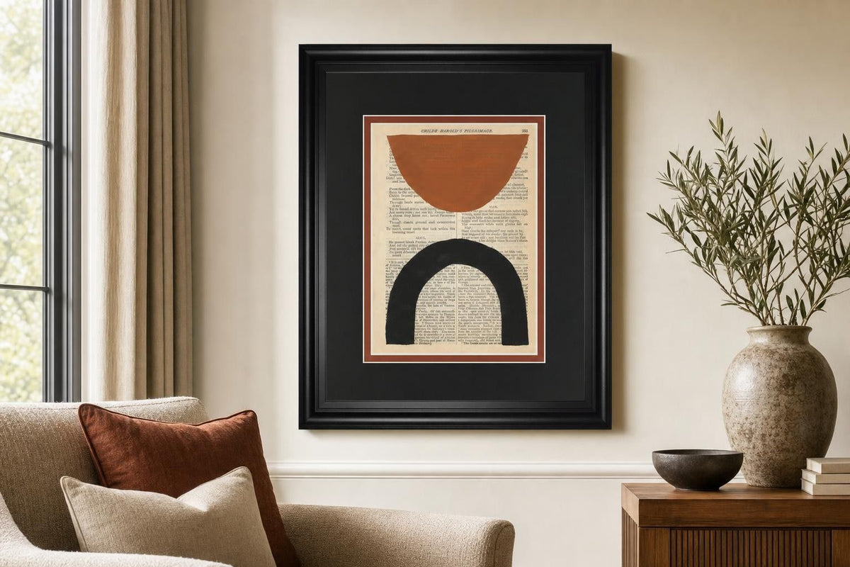 34x40 Modern Prose I By Renee W. Stramel - Orange