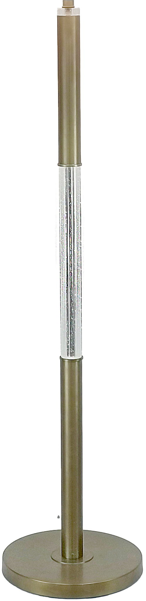 Golden Brilliance Metal & Seeded Crystal Floor Lamp With Night Light - Matte Golden Bronze