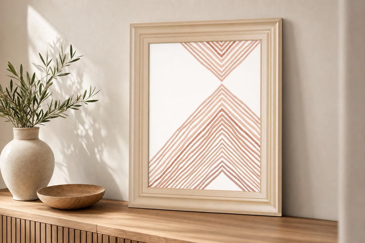 22x26 Pink Apogee II By Emma Scarvey - Beige