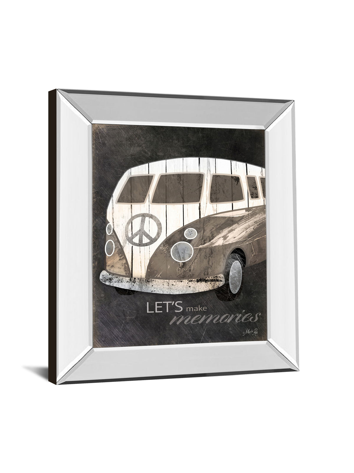 Let's Make Memories By Marla Rae - Mirror Framed Print Wall Art - Dark Gray