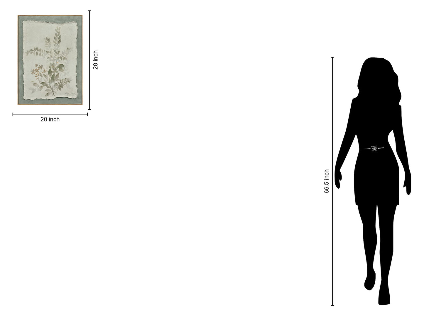 Muted Foliage Texture - 20" x 28" Framed Wall Art