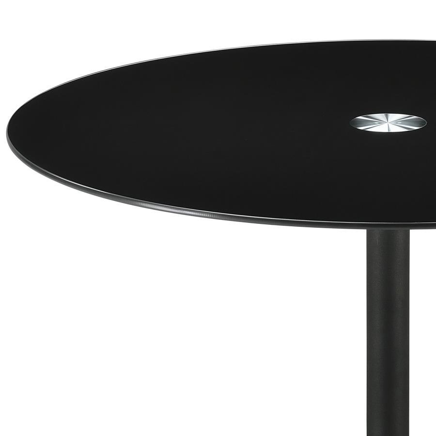 Ganso - Round Metal Coffee Table With Tempered Glass Top